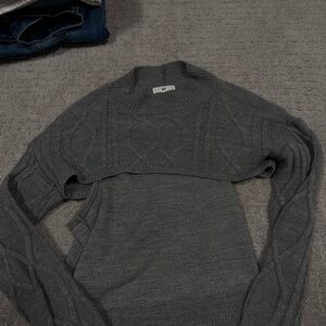 BP Gray Cable Knit Sweater